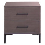 Calliope bedside table with 2 drawers wenge-black 55x44x57cm - Image 3