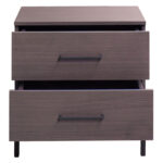 Calliope bedside table with 2 drawers wenge-black 55x44x57cm - Image 4