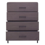 Chest f 4 drawers Calliope in wenge-black colour 80x44x108cm - Слика 4