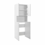 Laundry cabinet Ryda melamine white 68x60x182cm - Image 2