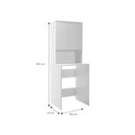 Laundry cabinet Ryda melamine white 68x60x182cm - Image 5