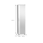 Entrance furniture-shoe cabinet Kanav with mirror 20 pairs white 45x36x187cm - Слика 5