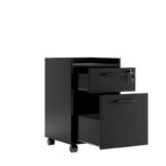 Gamer office drawer unit on wheels in black shade 40x40x56cm - Image 2