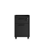 Gamer office drawer unit on wheels in black shade 40x40x56cm