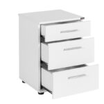 Elegance bedside table with 3 drawers in white 40x39x57cm - Слика 2