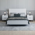 Double bed Oryana I in white diamont shade 160x200cm - Слика 2