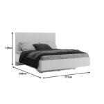 Double bed Oryana I in white diamont shade 160x200cm - Слика 3