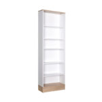 Bookcase Bator in white-oak color 60x26x197cm
