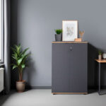 Office cabinet Taker I in anthracite shade 72x34x109cm - Слика 2