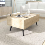 Coffee table with drawerTema in oak shade 103x60x44cm - Image 2