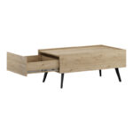 Coffee table with drawerTema in oak shade 103x60x44cm - Image 4