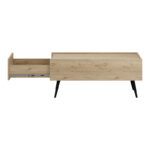 Coffee table with drawerTema in oak shade 103x60x44cm - Image 5