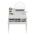 Bedroom vanity with mirror Nashi in mink shade 90x45x138cm - Слика 3