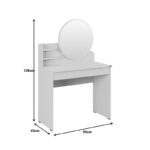 Bedroom vanity with mirror Nashi in mink shade 90x45x138cm - Слика 4
