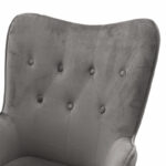 Manager office chair Kido in grey velvet color - Image 5