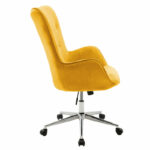 Manager office chair Kido yellow velvet - Слика 3