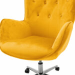 Manager office chair Kido yellow velvet - Слика 6