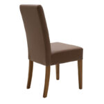 Chair Ditta with light brown pu - wooden legs walnut - Слика 3