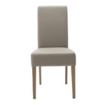 Chair Ditta with grey pu - wooden legs sonoma - Слика 4