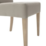 Chair Ditta with grey pu - wooden legs sonoma - Слика 6