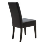 Chair Ditta with dark grey pu - wooden legs wenge - Image 3