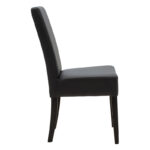 Chair Ditta with dark grey pu - wooden legs wenge - Image 4