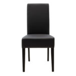 Chair Ditta with dark grey pu - wooden legs wenge - Image 5
