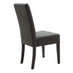 Wooden chair Ditta with dark grey fabric - wooden legs wenge - Слика 3