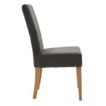 Chair Ditta with anthracite fabric - wooden legs sonoma - Слика 3