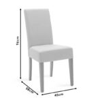 Chair Ditta with anthracite fabric - wooden legs sonoma - Слика 6