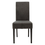 Wooden chair Ditta with dark grey fabric - wooden legs black - Image 4