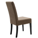 Chair Ditta with light brown fabric - wooden legs wenge - Слика 2
