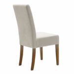 Chair Ditta with grey fabric - wooden legs walnut - Image 2