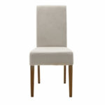 Chair Ditta with grey fabric - wooden legs walnut - Image 4