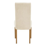 Chair Ditta with grey-beige fabric - wooden walnut legs - Image 5