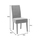 Chair Ditta with grey fabric - sonoma legs 44x56x96cm - Слика 6