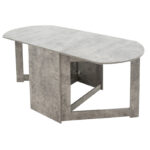 Dining table Nadine polymorphic-extendable color grey antique 160x80x76.5cm - Слика 5