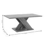Coffee table Solange color sonoma 110x55x47.5cm - Слика 5