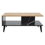 Coffee table Moses color sonoma-black marble 90x54x37.5cm - Image 2
