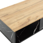 Coffee table Moses color sonoma-black marble 90x54x37.5cm - Image 4