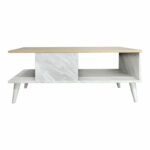 Coffee table Moses color sonoma-white marble 90x54x37.5cm - Слика 3