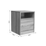 Bedside Foly with one drawer wanut 40x40x50cm - Слика 5