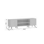 TV cabinet Icarus melamine walnut-wenge 150x32x46cm - Слика 4