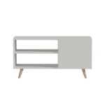 TV cabinet Orianne melamine white-natural 90x32x46cm - Слика 3