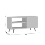 TV cabinet Ellon melamine sonoma-white 120x40x41cm - Слика 5