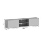 TV cabinet Darion melamine natural-white 180x40x41cm - Слика 4