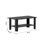 Riano zebrano melamine coffee table 89x49.5x42cm - Image 3