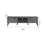 TV cabinet Thelma sonoma melamine 150x40x41.6cm - Слика 4