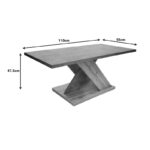 Coffee table Solange sonoma-grey color 110x55x47.5cm - Image 5