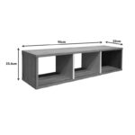 Wall shelf Flevior in sonoma-white color 90x22x25.6cm - Image 4